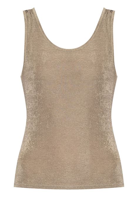 Beige scoop-neck tank top Ami paris - women AMI PARIS | FTK145JE01100952